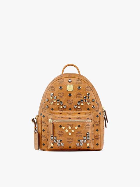 MCM Retro M Studs Stark Backpack in Visetos