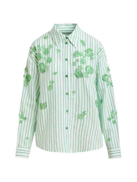 ESSENTIEL ANTWERP striped floral shirt