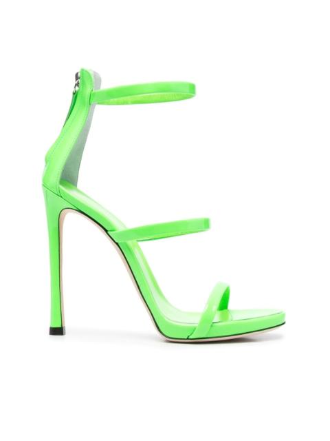 Giuseppe Zanotti Harmony patent leather 125mm sandals