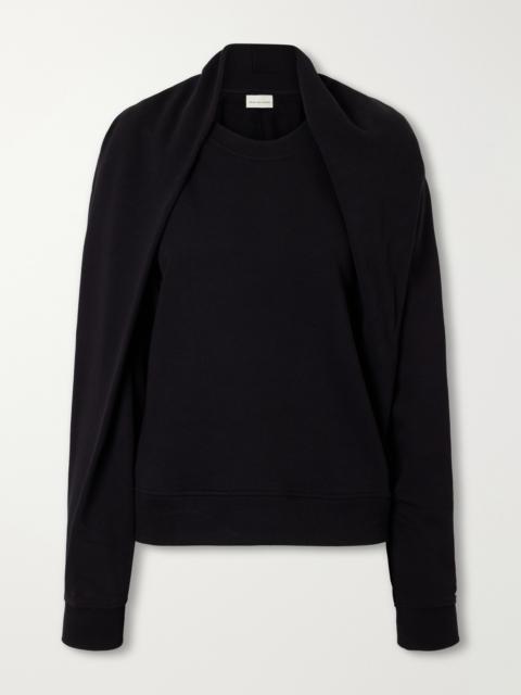 Dries Van Noten Draped Cotton-jersey Sweatshirt