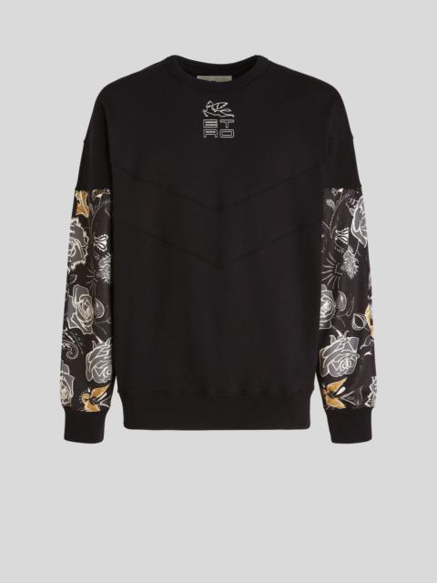 Etro PATCHWORK JERSEY SWEATSHIRT WITH ETRO CUBE LOGO