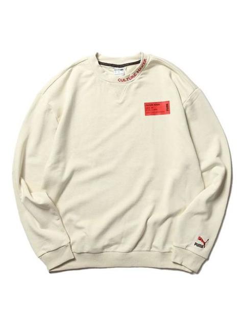 PUMA PUMA Culture Maker Crew Sweat Pullover Round Neck Creamy White 597910-68