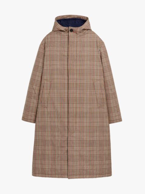 Mackintosh MILAN BROWN CHECK RAIN SYSTEM WOOL HOODED THINDOWN PARKA | PARKA GMF-300