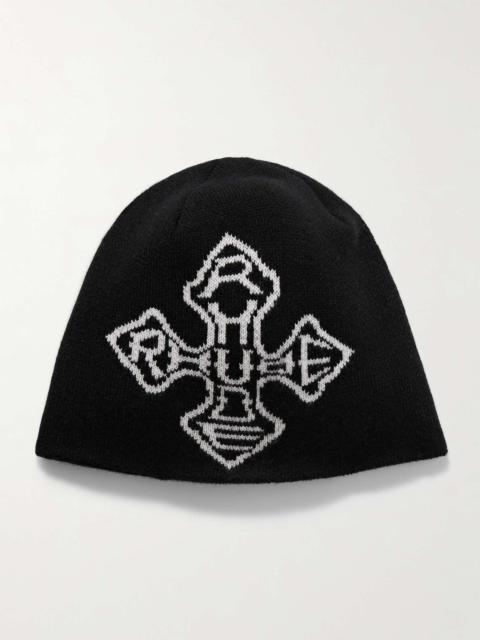Rhude Logo-Jacquard Cotton and Cashmere-Blend Beanie