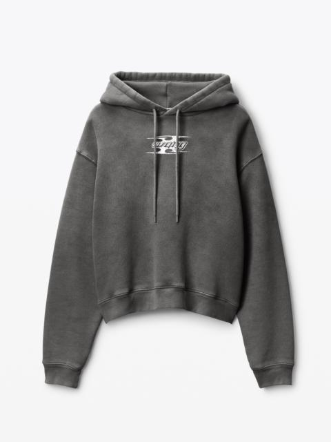 Alexander Wang blade logo-embossed hoodie in cotton