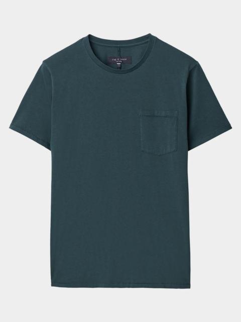 rag & bone Men's Cotton Garment-Dyed Pocket T-Shirt