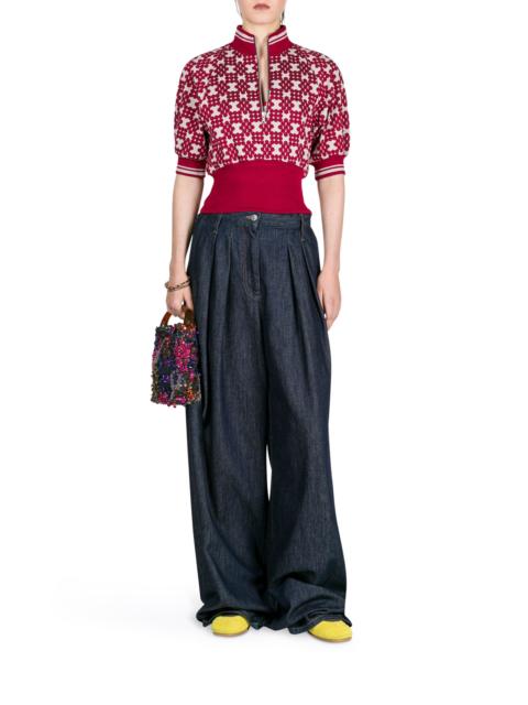 Dries Van Noten WIDE LEG JEANS WITH DARTS IN DARK DENIM