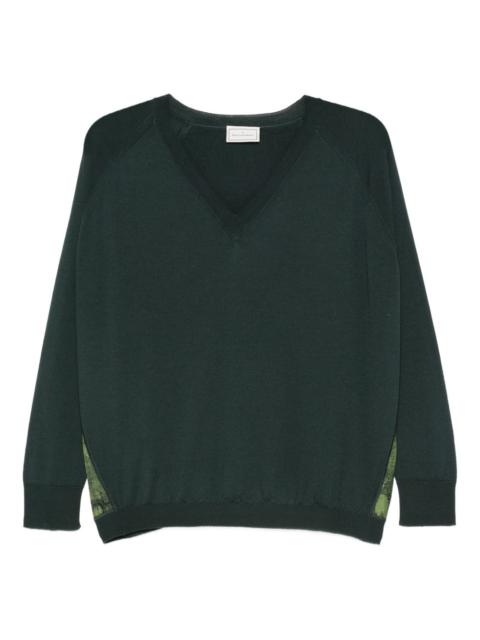 Pierre-Louis Mascia V-neck panelled sweater