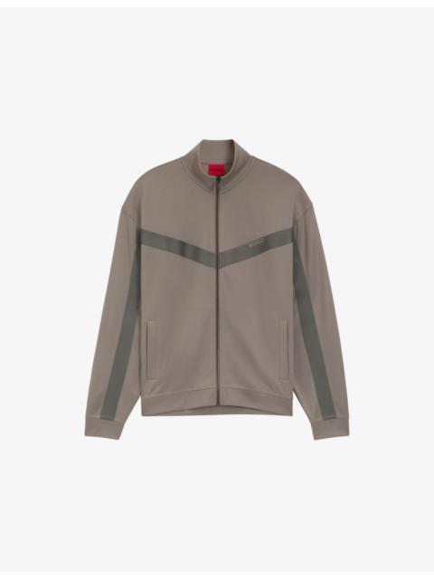 HUGO Logo-Print Relaxed-Fit Woven Tracksuit Top