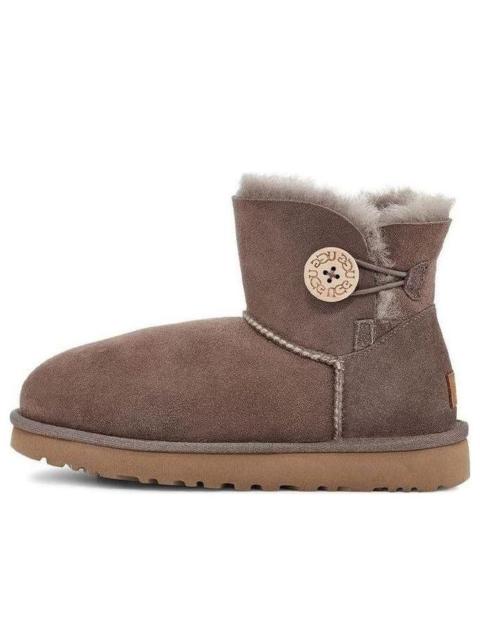UGG (WMNS) UGG Mini Bailey Button II 2.0 Snow Boots Brown 1016422-MLE