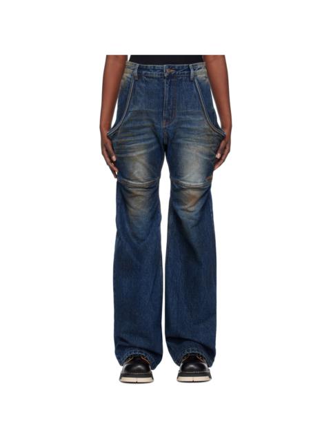 We11done Blue Wire Jeans