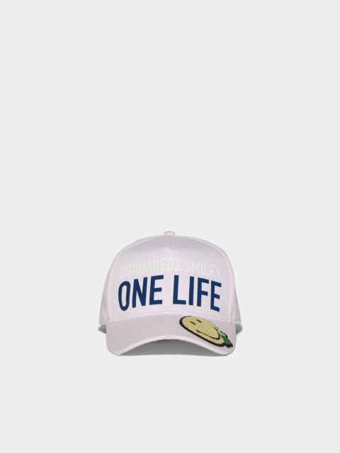 DSQUARED2 SMILEY ORGANIC COTTON BASEBALL CAP