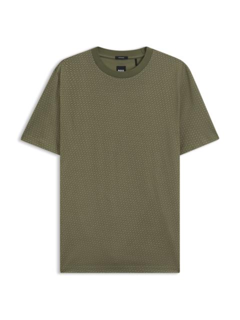 MERCERIZED-COTTON T-SHIRT WITH TWO-TONE MONOGRAMS