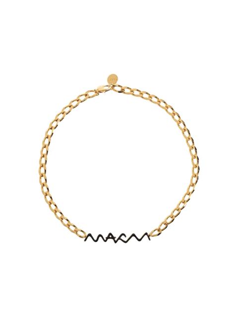 Marni chain-link brass necklace