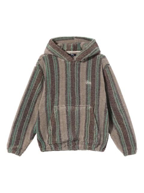 Stussy Stripe Sherpa Hoodie 'Tannin' 118438-TANN