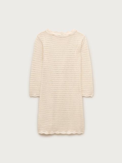 J.CREW Scallop-trim crochet mini dress