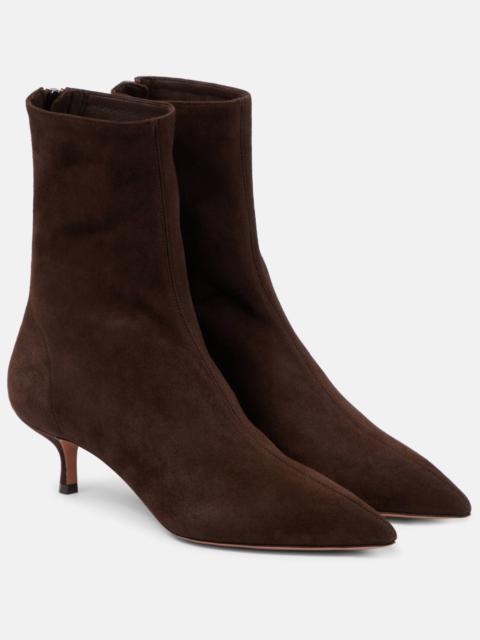 AQUAZZURA suede pointed-toe ankle boots