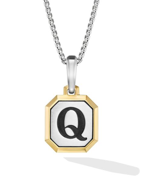 DAVID YURMAN Men's Initial Amulet in Sterling Silver - Q Silver