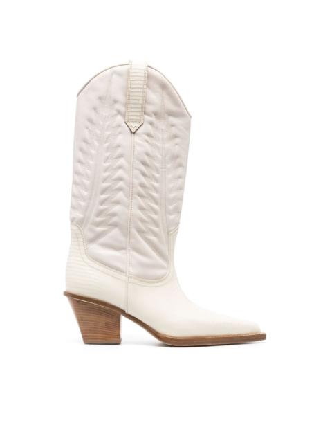 PARIS TEXAS embroidered-design pointed-toe boots