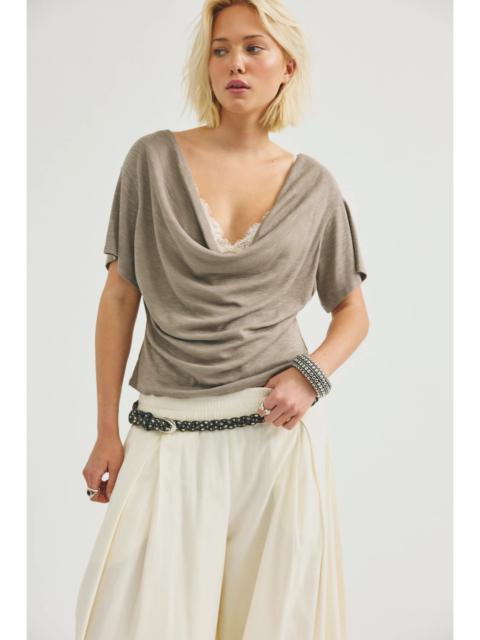 FREE PEOPLE We The Free Waterfall Cowl-Neck Top