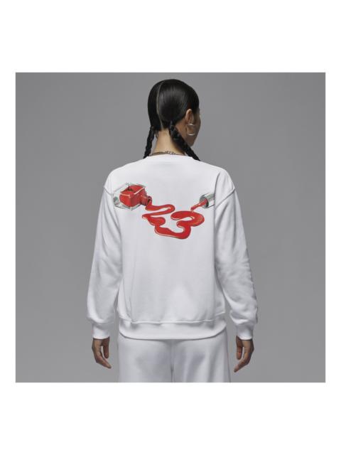Jordan (WMNS) Air Jordan Brooklyn Fleece Crew Neck 스웨터 아시아 Sizing 'White'HV9371-100