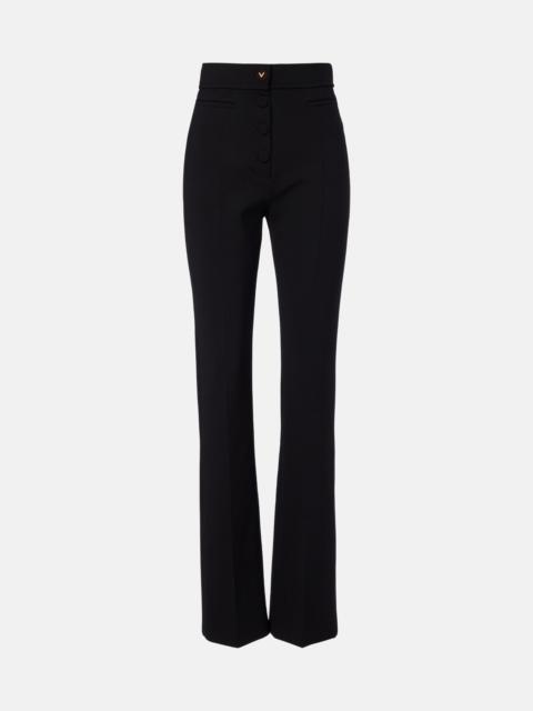 Valentino VGold wool-blend straight pants