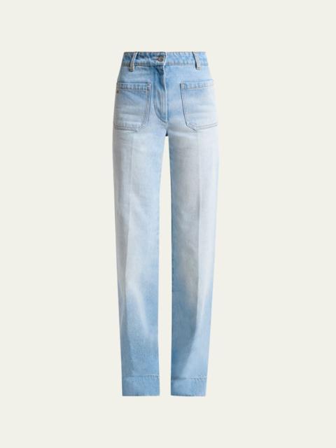 Victoria Beckham Alina Front Pocket Flare Jeans