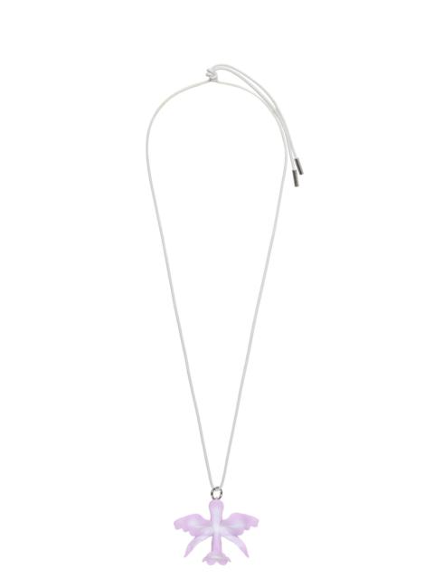 Loewe Orchid necklace in varnished metal and leather