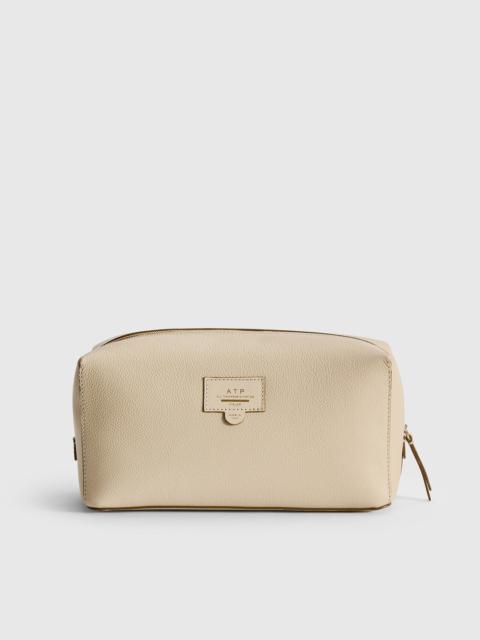 ATP ATELIER Pomaia Mandorla Grained Leather Beauty Bag