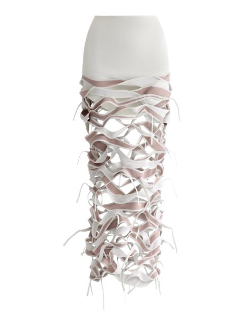 MATICEVSKI Flicker Cutout Midi Skirt pink