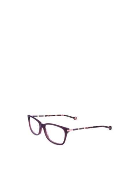 CAROLINA HERRERA tortoiseshell-effect rectangle-frame glasses