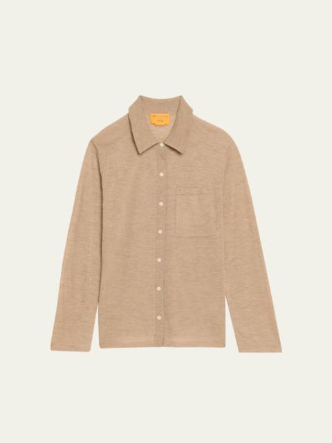 GUEST IN RESIDENCE Showtime Cashmere Collared Button-Front Shirt