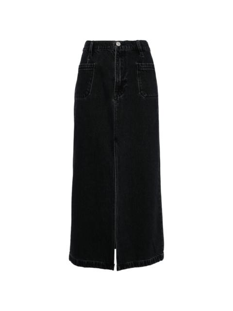 FRAME La Bardot denim maxi skirt