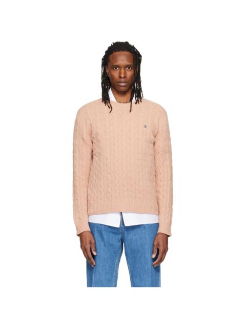 Valentino Pink Cable-Knit Wool Sweater
