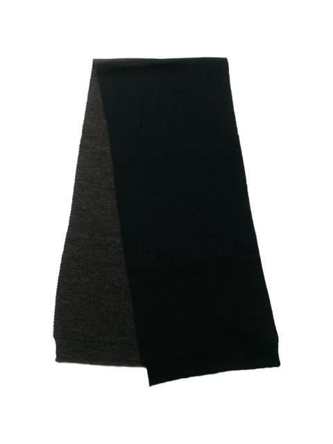 MARGARET HOWELL MHL Colour Block Scarf Utility Wool Brown/Black
