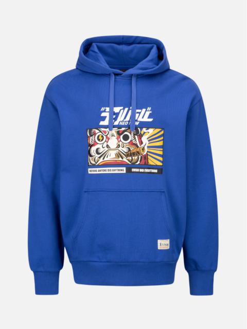 EVISU DARUMA BOX PRINT HOODED SWEATSHIRT