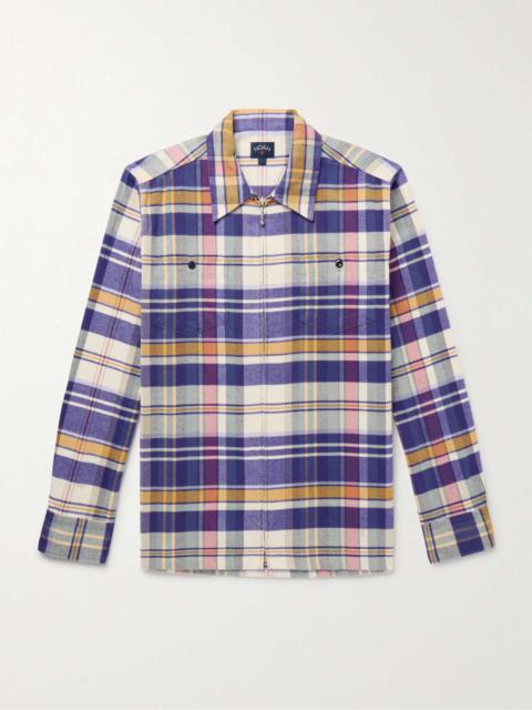 Noah Checked Cotton-Flannel Overshirt