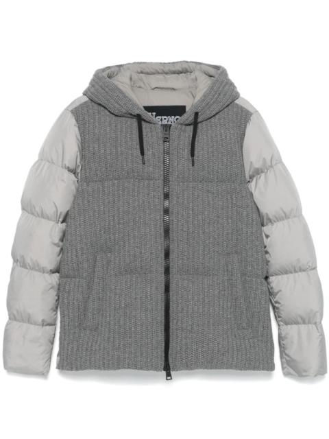 Herno knit-panels puffer jacket