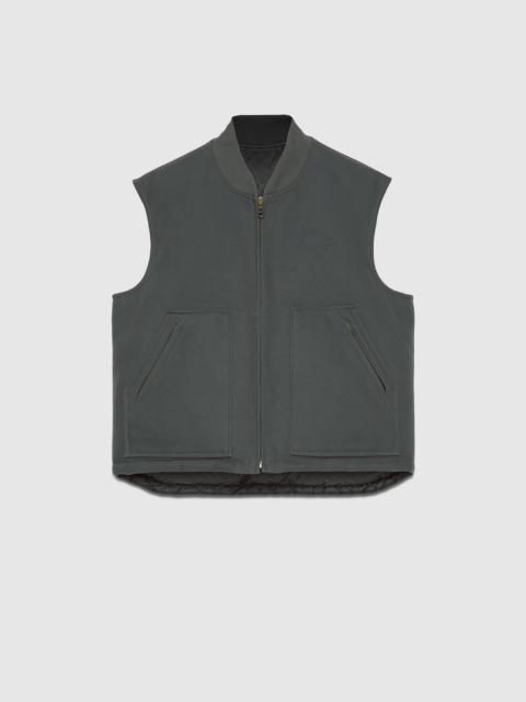 Reversible cotton canvas vest