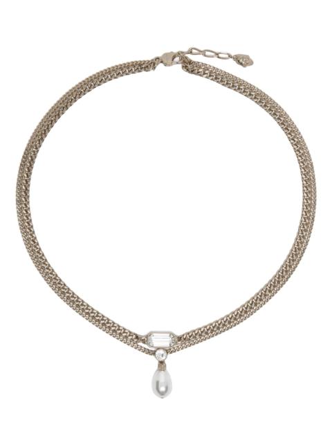 Alexander McQueen Women's Silvertone, Imitation Pearl & Crystal Necklace - Black