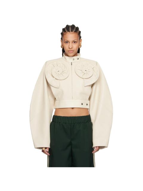 FIDAN NOVRUZOVA Off-White Malvina Leather Jacket