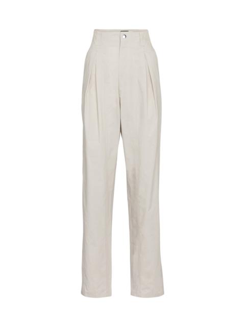 Isabel Marant Kilandy high-rise slim cotton pants