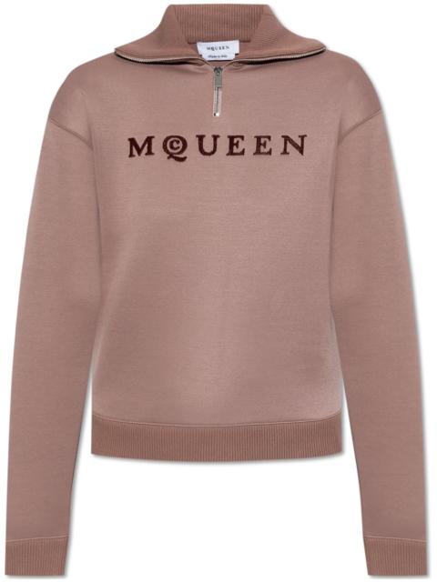 Alexander McQueen logo-embroidered sweatshirt