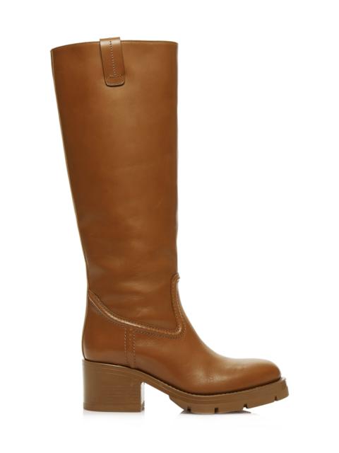 Chloé Mallo Leather Boots brown