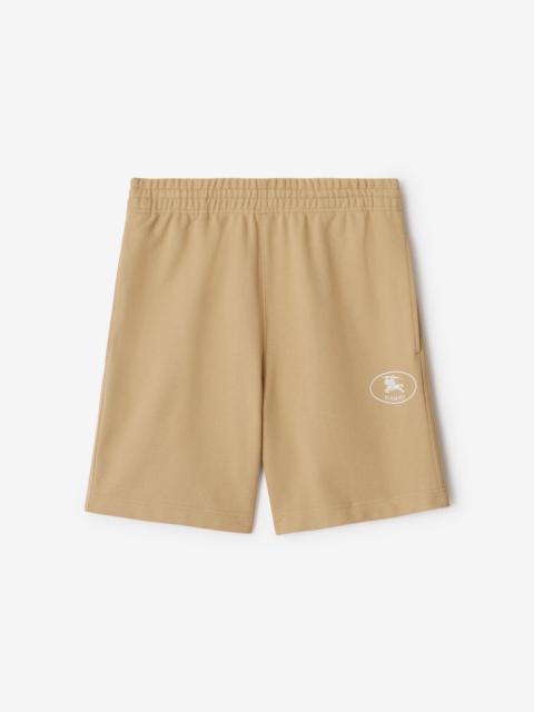 Burberry Knight Stamp Cotton Shorts