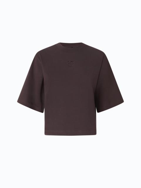 PINKO T-SHIRT WITH WIDE SLEEVES AND LOVE BIRDS LOGO