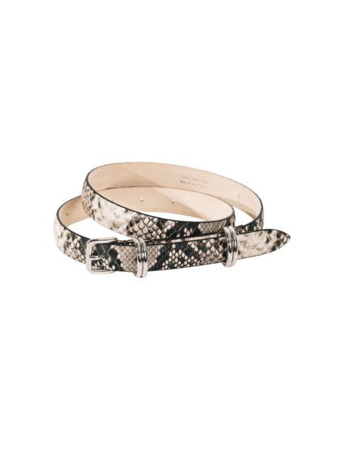 DÉHANCHE Constance Snake-Print Leather Belt silver
