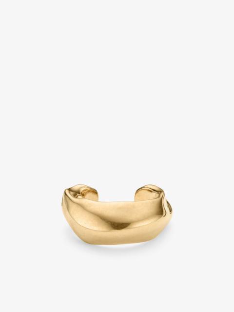 JIMMY CHOO Textured Bracelet Gold Finish Metal Textured Bracelet