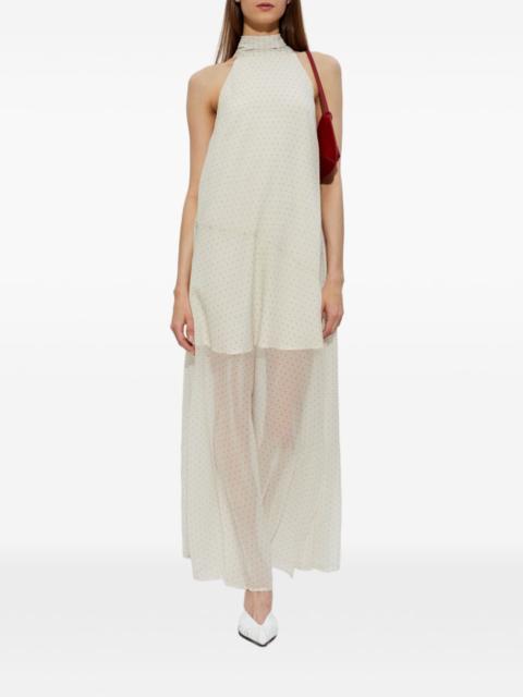 GESTUZ polka-dot halterneck dress