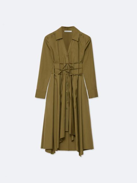 ALLSAINTS MARLEY ASYMMETRIC COTTON-POPLIN SHIRT DRESS